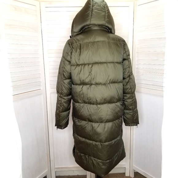 Halogen Woman’s Long Green Parka. NWOT Size SM - Picture 4 of 13